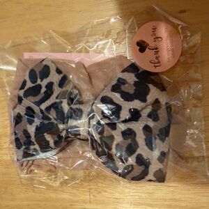 Leopard Print Hair Bow for Kids